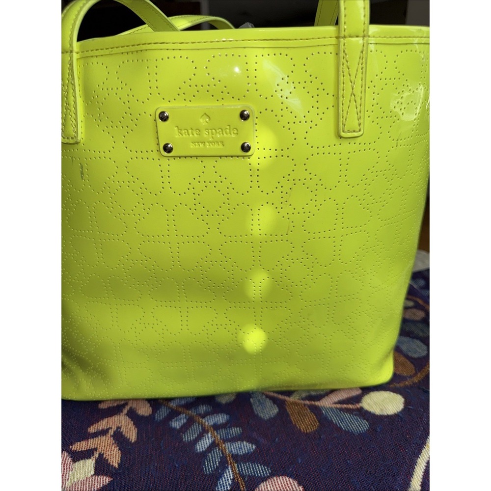 kate spade new york Molly Bikini Dot Large Women's Tote Bag - Neon Yellow Green